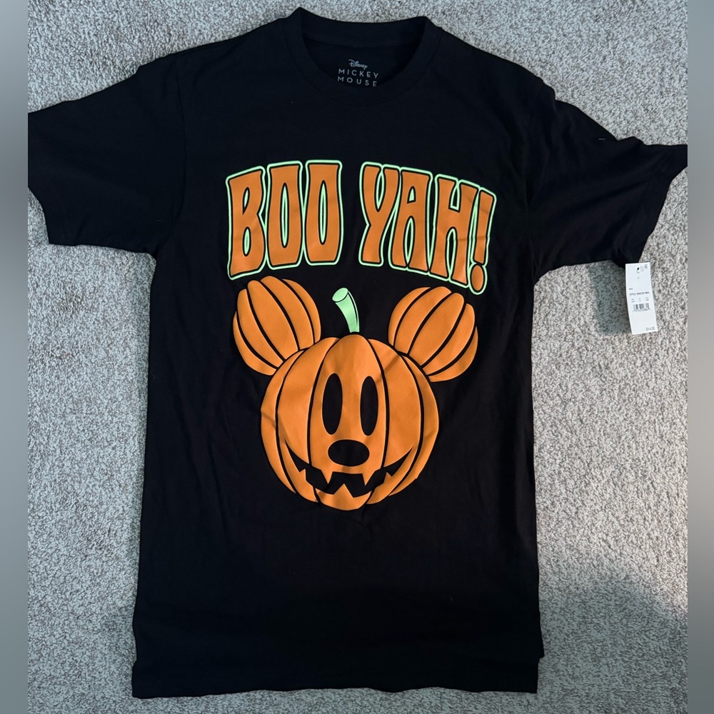 Disney Halloween T-Shirt with a Mickey Mouse Pumpkin “Boo-Yah”